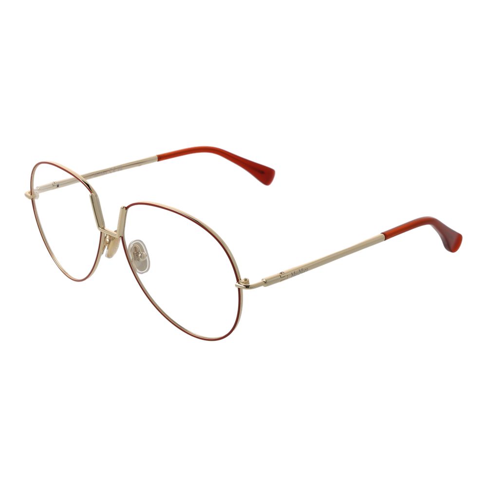 Max Mara Women’s Optical Glasses – Orange Round Frame, 57mm