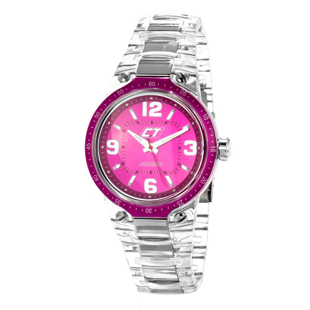 Chronotech Watch, Chronograph-Date Feature, Transparent Polycarbonate Bracelet