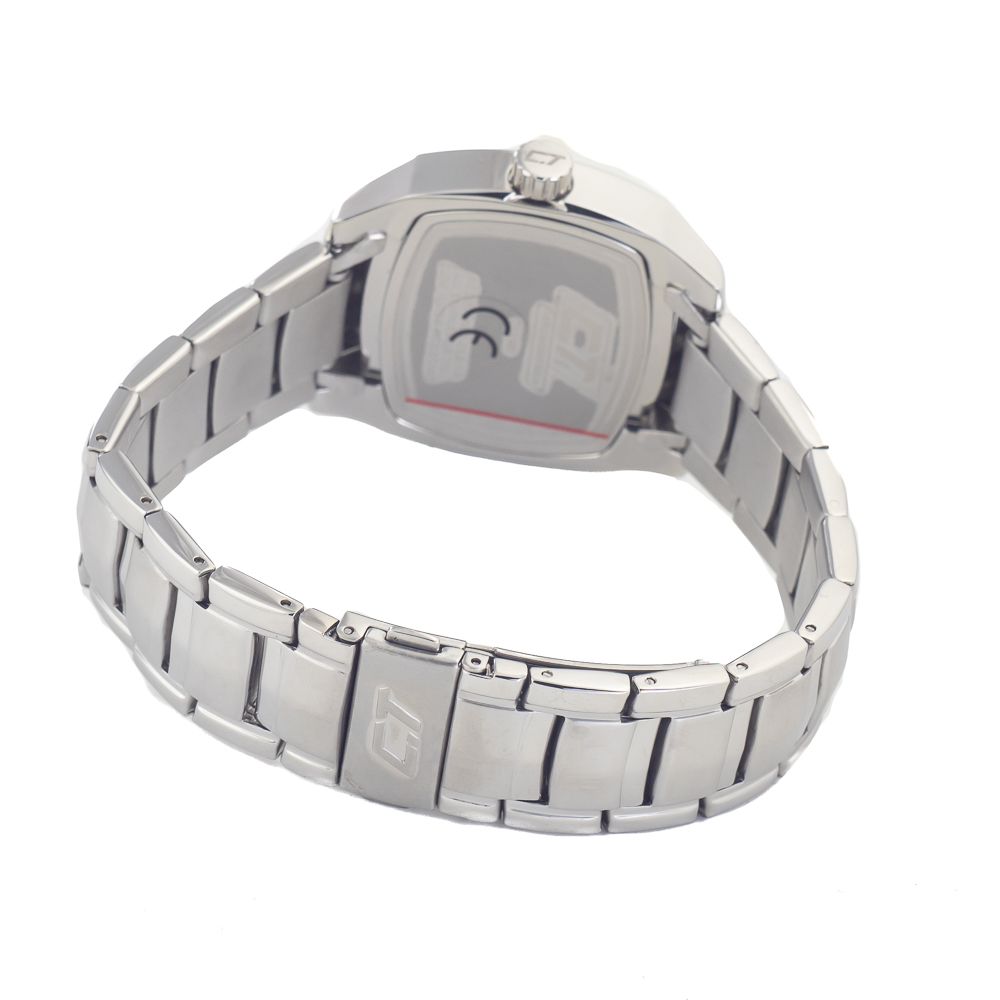 Chronotech Watch, Blue Dial, Silver Steel Bracelet