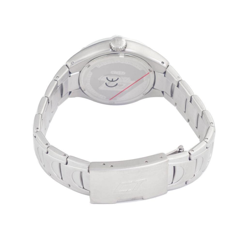 Chronotech Watch, Elegant Quartz Mechanism, Silver Steel Bracelet
