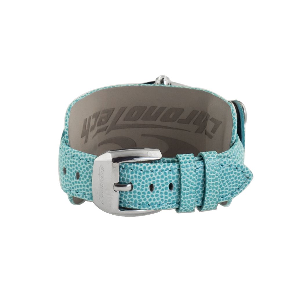 Chronotech Women's Watch, Blue Dial, Blue Leather Strap