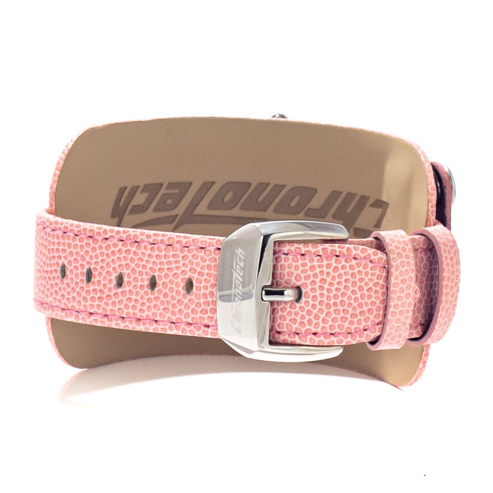 Chronotech Women’s Watch, Degraded Dial, Pink Leather Strap