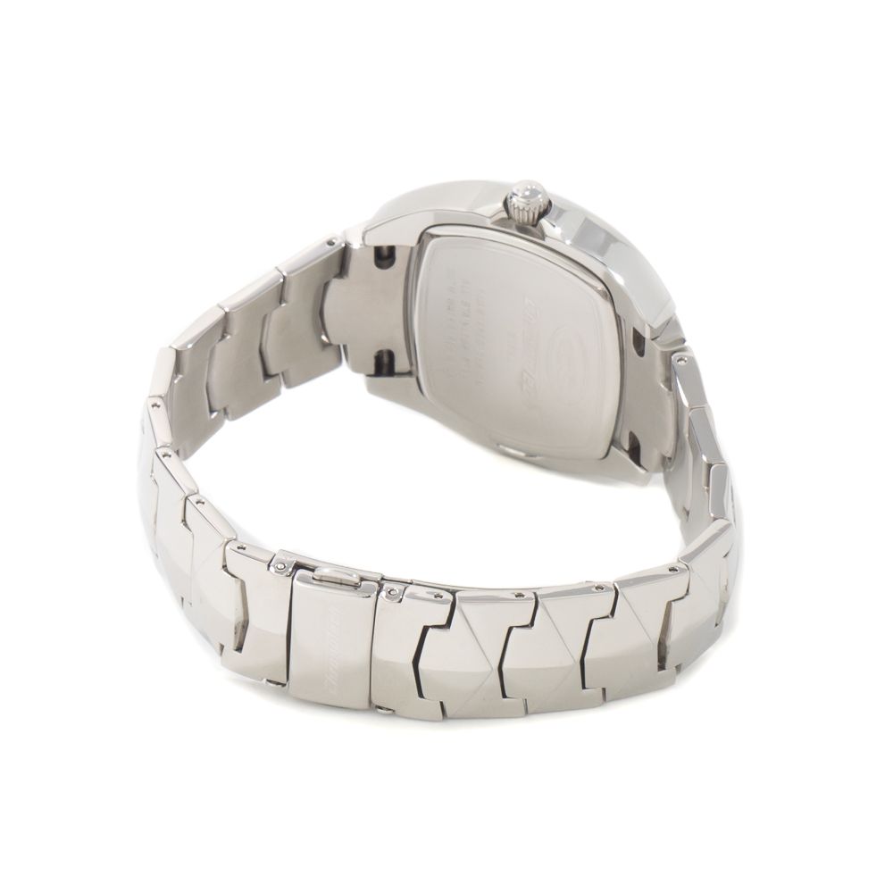 Chronotech Watch, Bold Yellow Dial, Silver Steel Bracelet