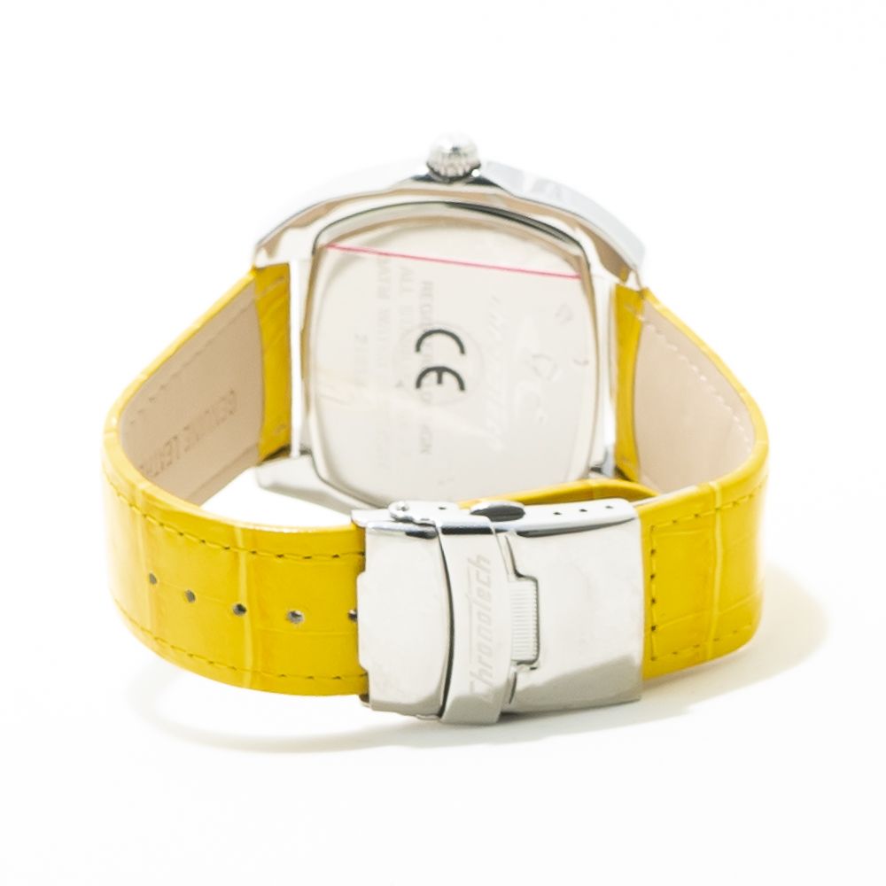 Chronotech Watch, Chronograph Feature, Yellow Leather Strap