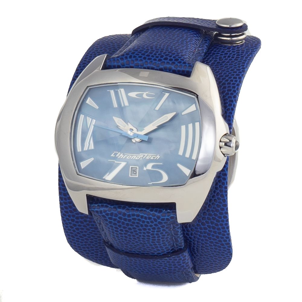 Chronotech Watch, Chronograph Function, Silver Steel Bracelet