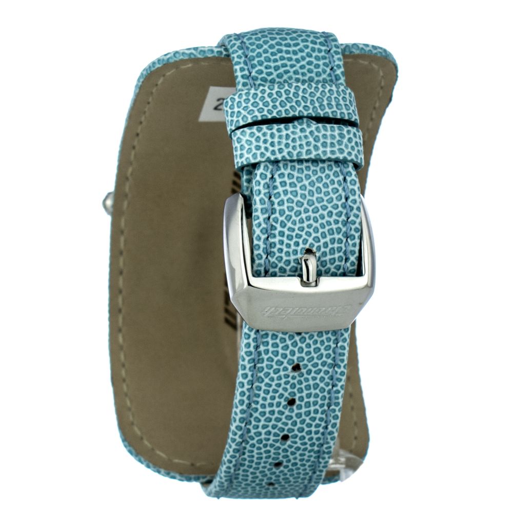 Chronotech Watch, Chronograph Dial, Green Leather Strap