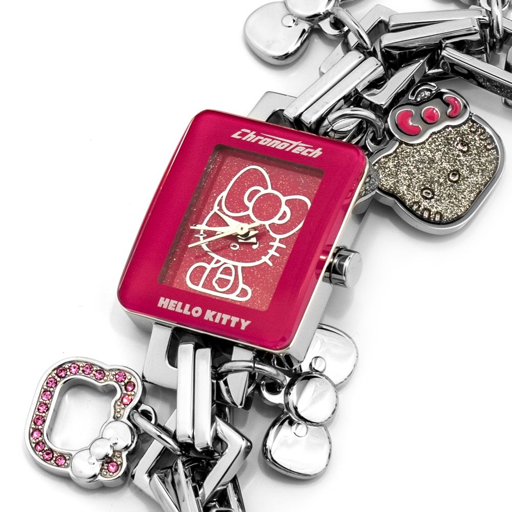 Chronotech Women's Watch, Pink Dial, Silver Steel Bracelet