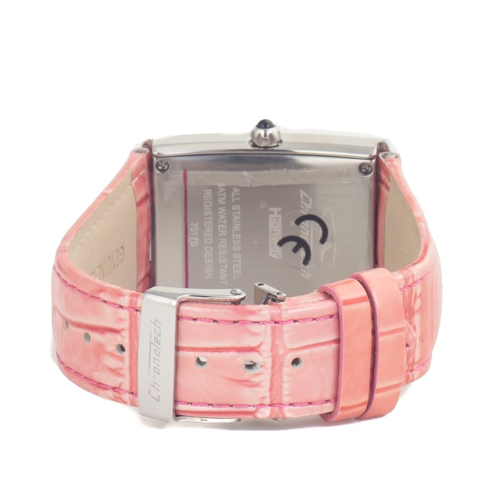 Chronotech Women's Watch, Bold Pink Dial, Pink Leather Strap
