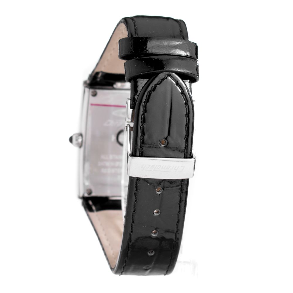 Chronotech Men’s Watch, Jet Black Dial, Black Leather Strap