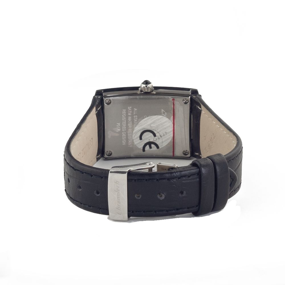 Chronotech Men’s Watch, Bold Blue Dial, Black Leather Strap
