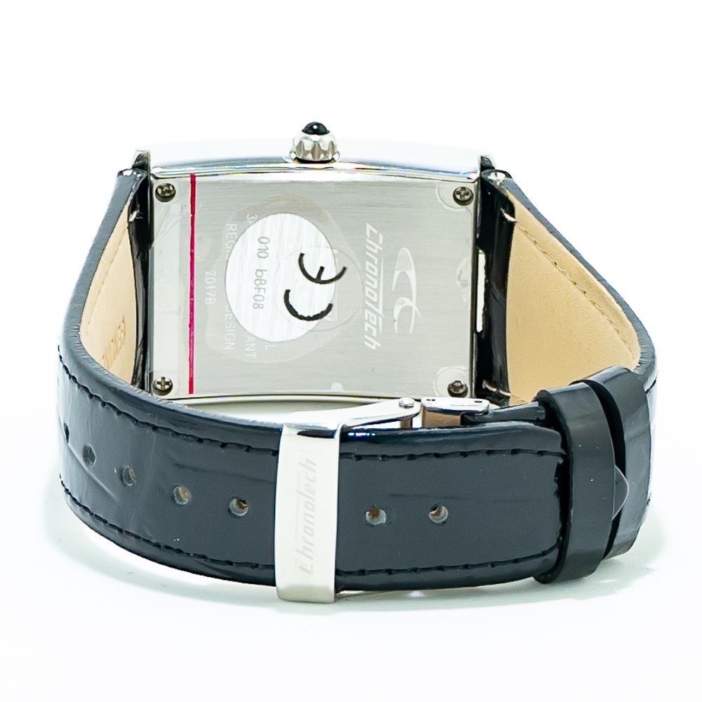 Chronotech Watch, Stylish White Dial, Silver Steel Bracelet