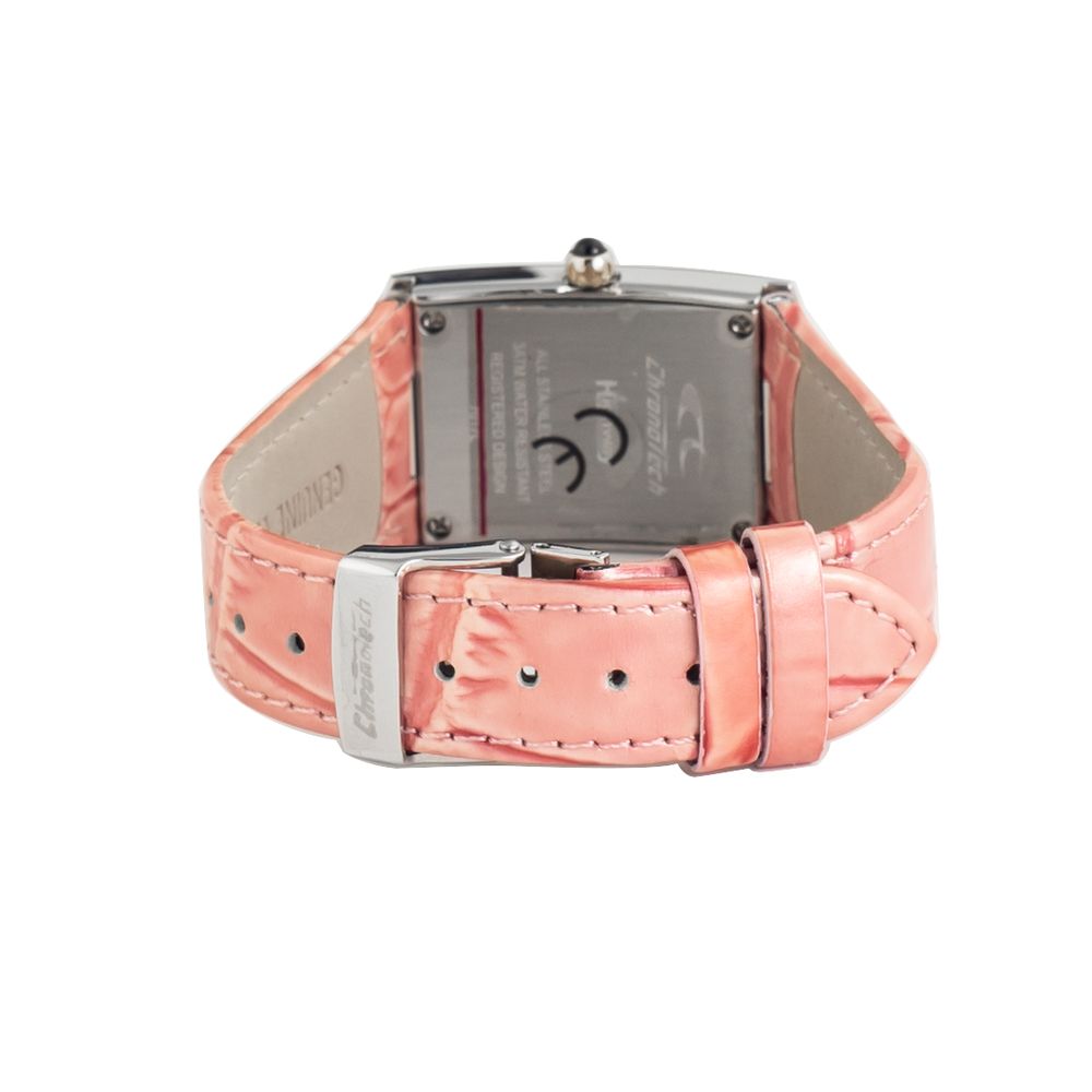 Chronotech Women's Watch, Analog Pink Dial, Multicolour Leather Strap
