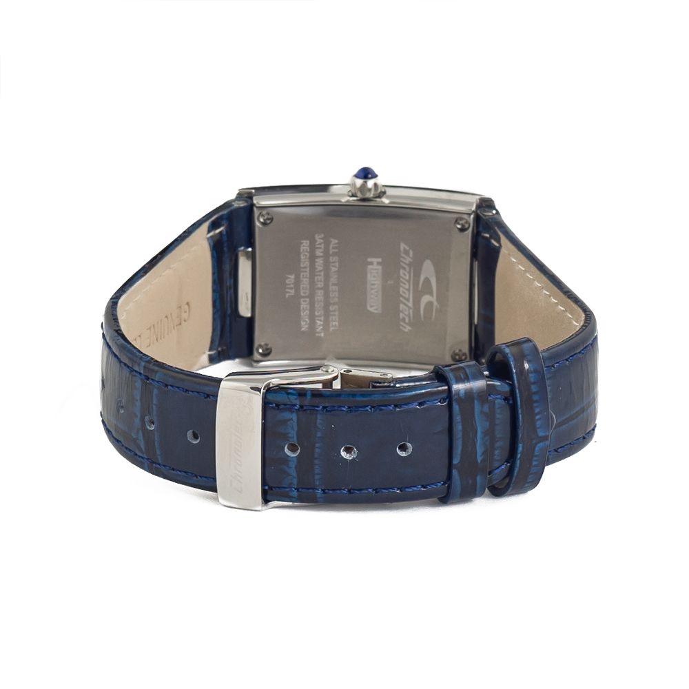 Chronotech Women’s Watch, Dynamic Blue Dial, Blue Leather Strap