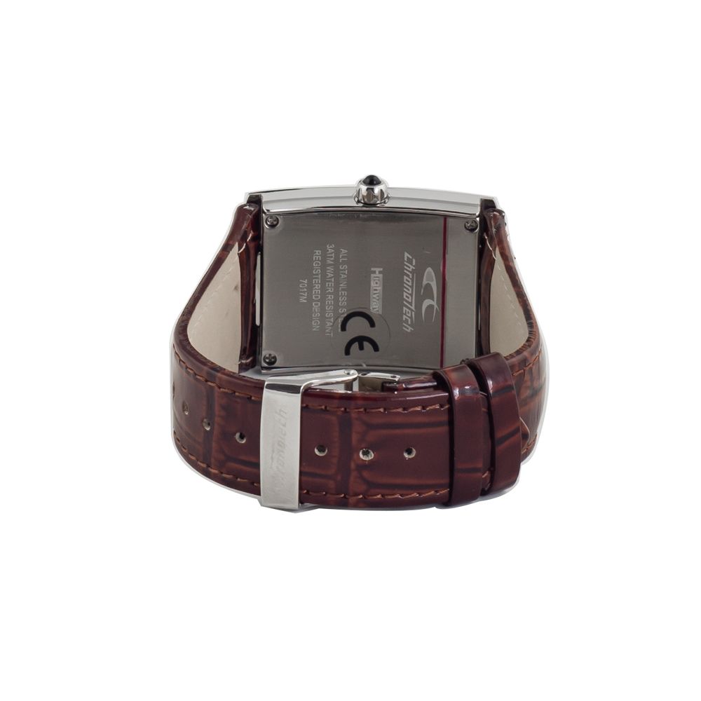 Chronotech Women’s Watch, Stylish Analog Display, Brown Leather Strap