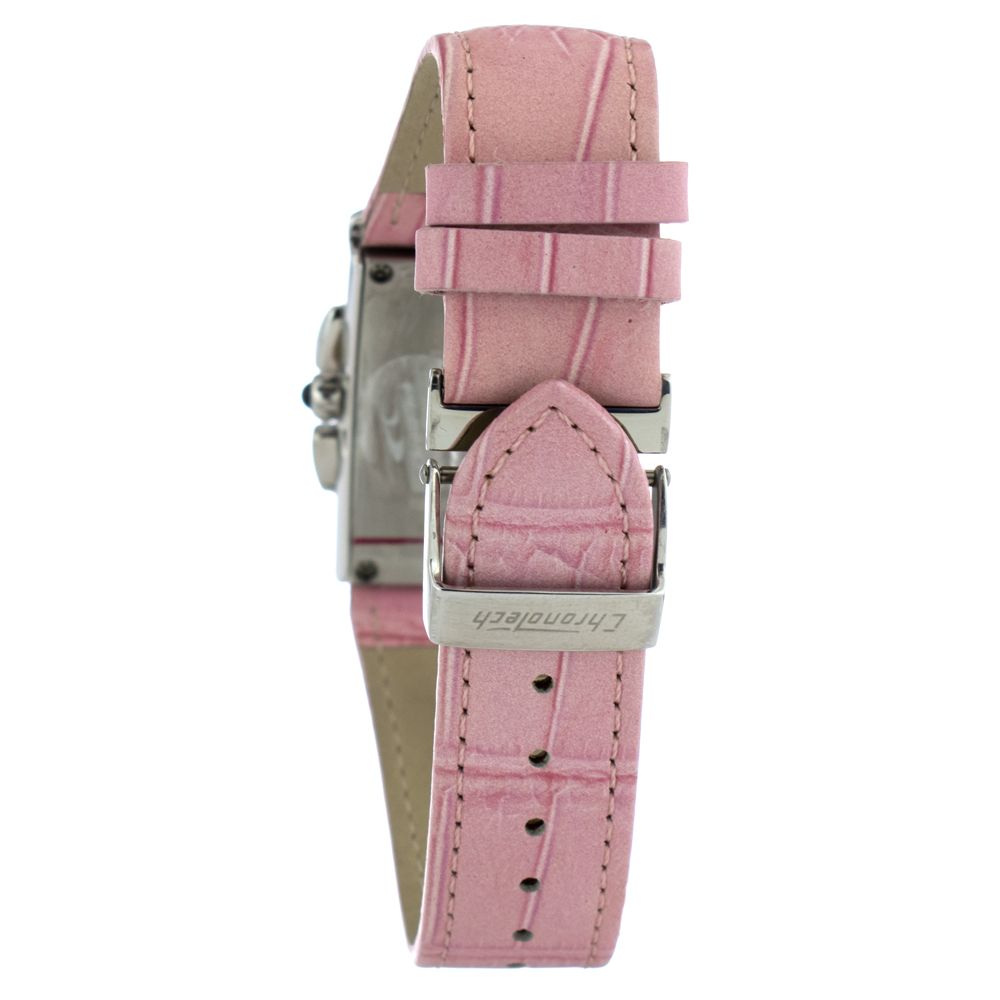 Chronotech Women’s Watch, Elegant Pink Dial, Pink Leather Strap
