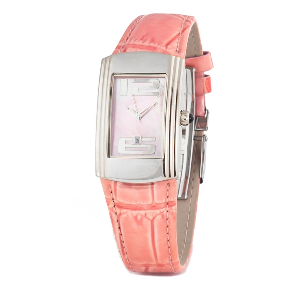 Chronotech Women's Watch, Striking Pink Dial, Pink Leather Strap