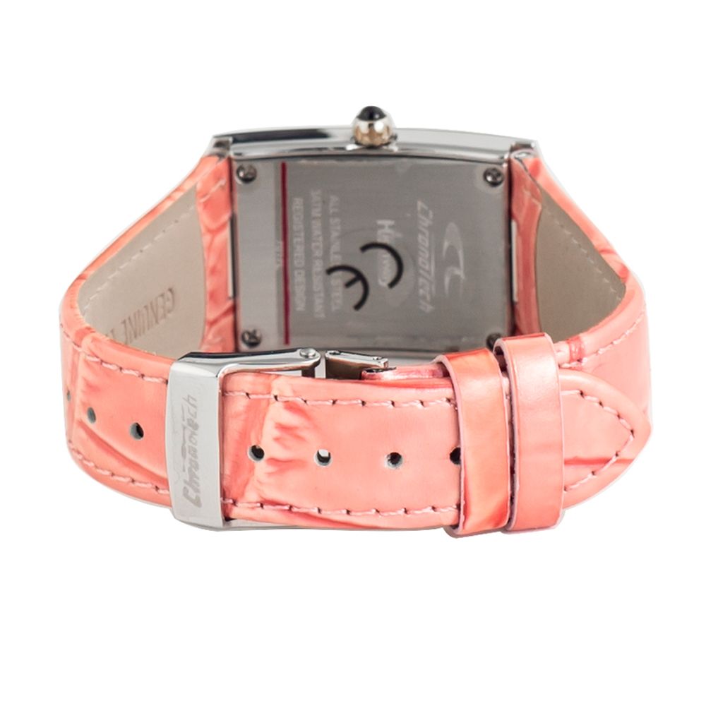 Chronotech Women's Watch, Striking Pink Dial, Pink Leather Strap