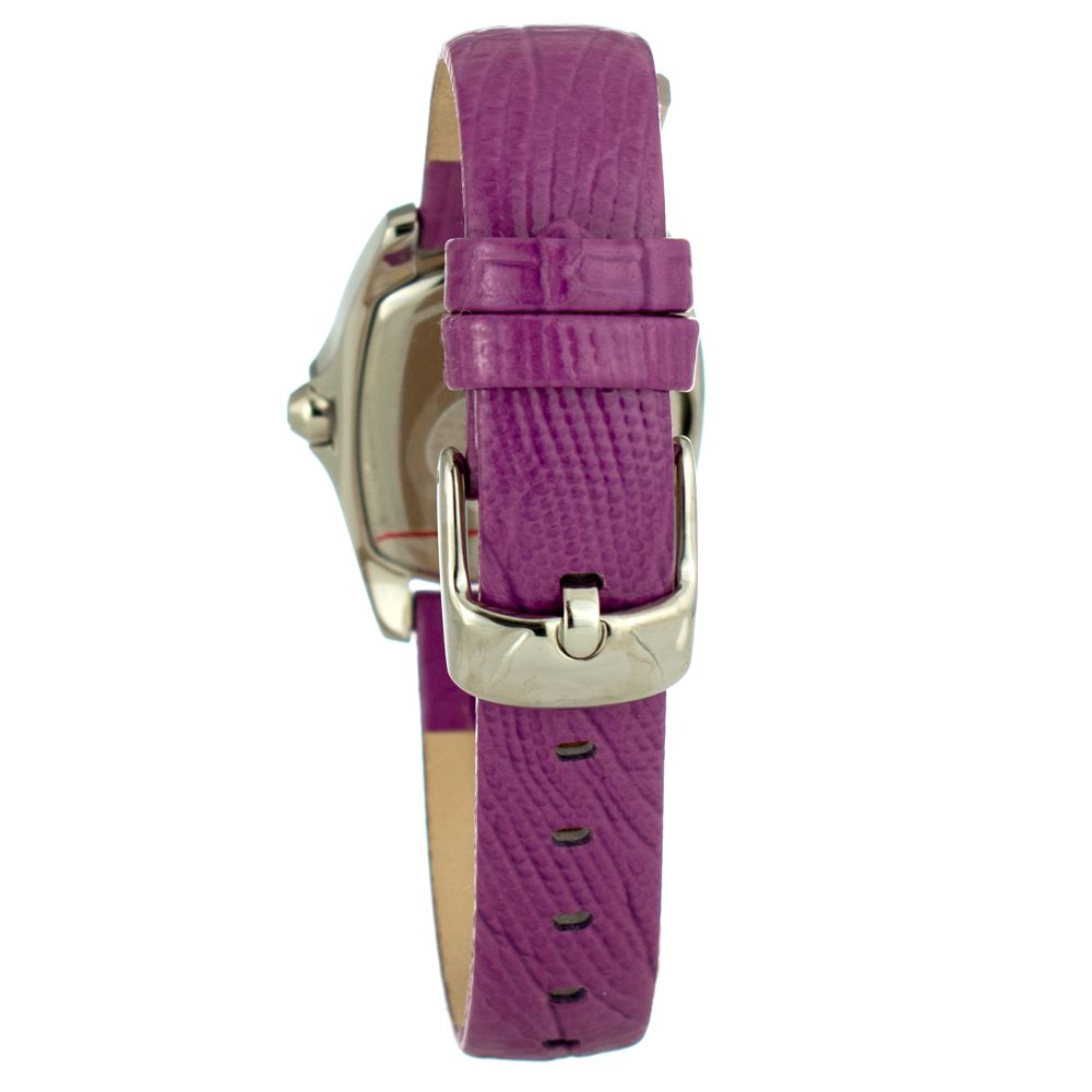 Chronotech Women’s Watch, Purple Dial, Violet Leather Strap
