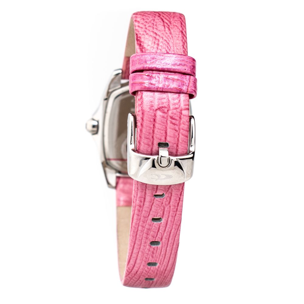 Chronotech Women's Watch, Vibrant Pink Dial, Pink Leather Strap