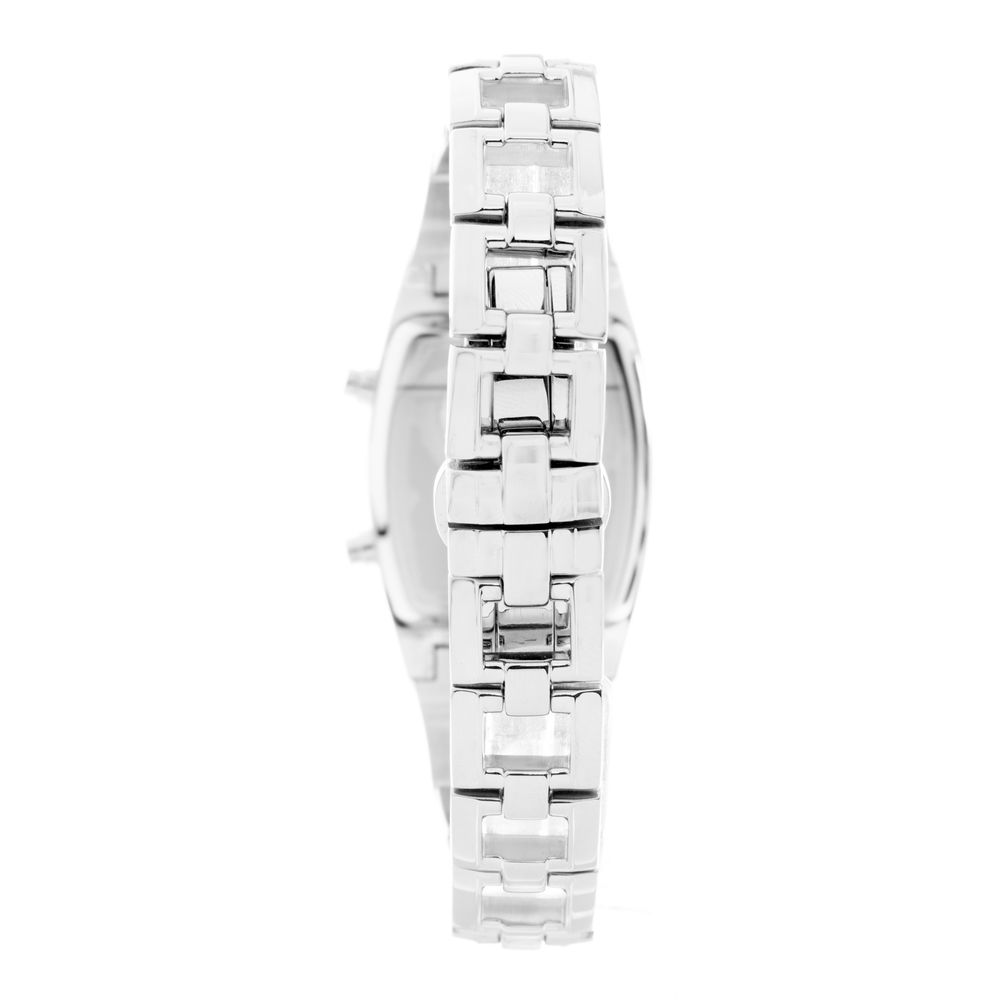 Chronotech Ladies Watch, Digital Grey Dial, Silver Steel Bracelet