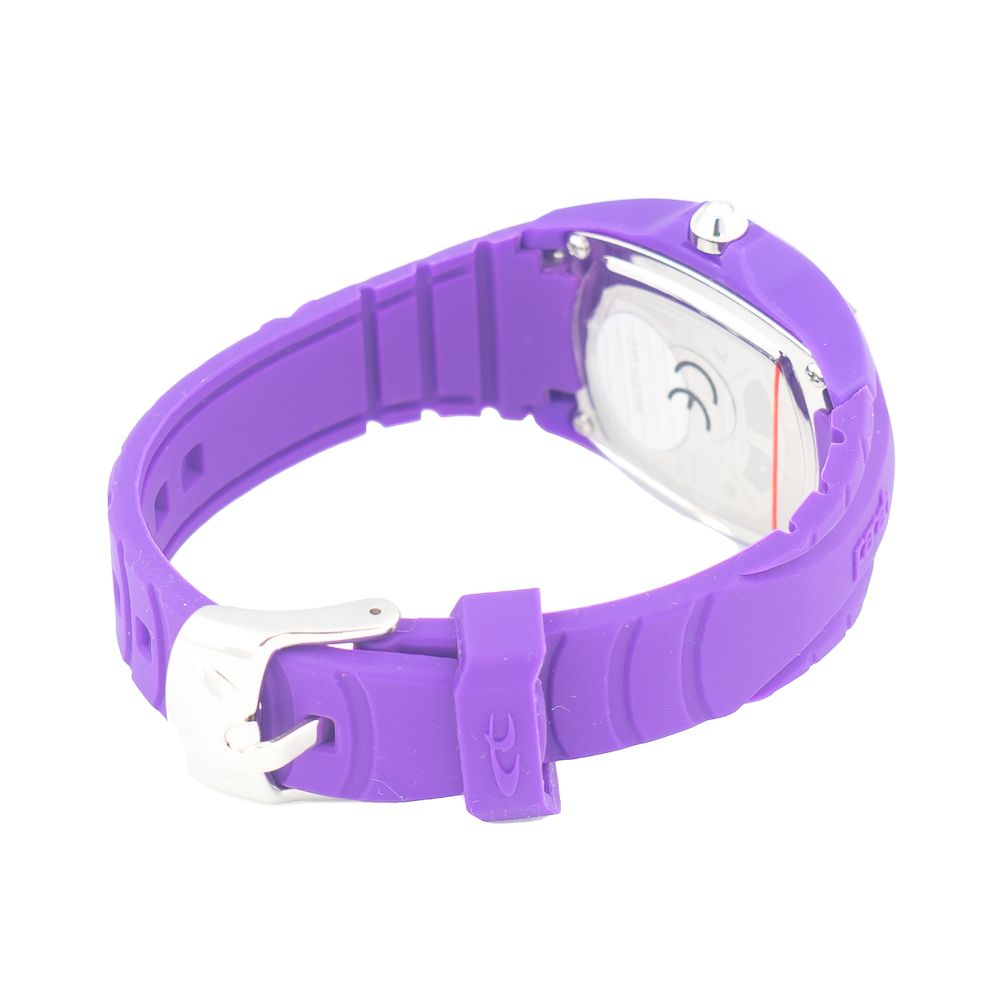 Chronotech Women’s Watch, Vibrant Purple Dial, Rubber Strap