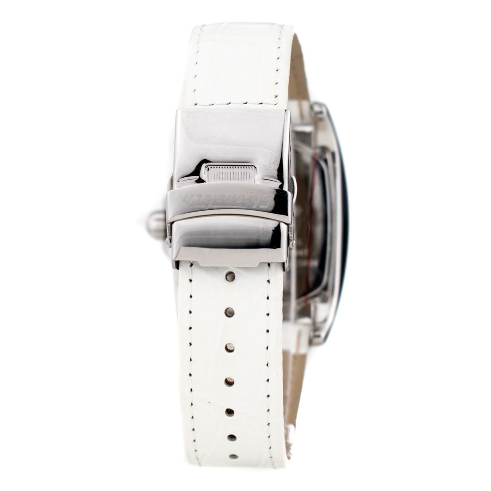 Chronotech Unisex Watch, Elegant Design, White Leather Strap