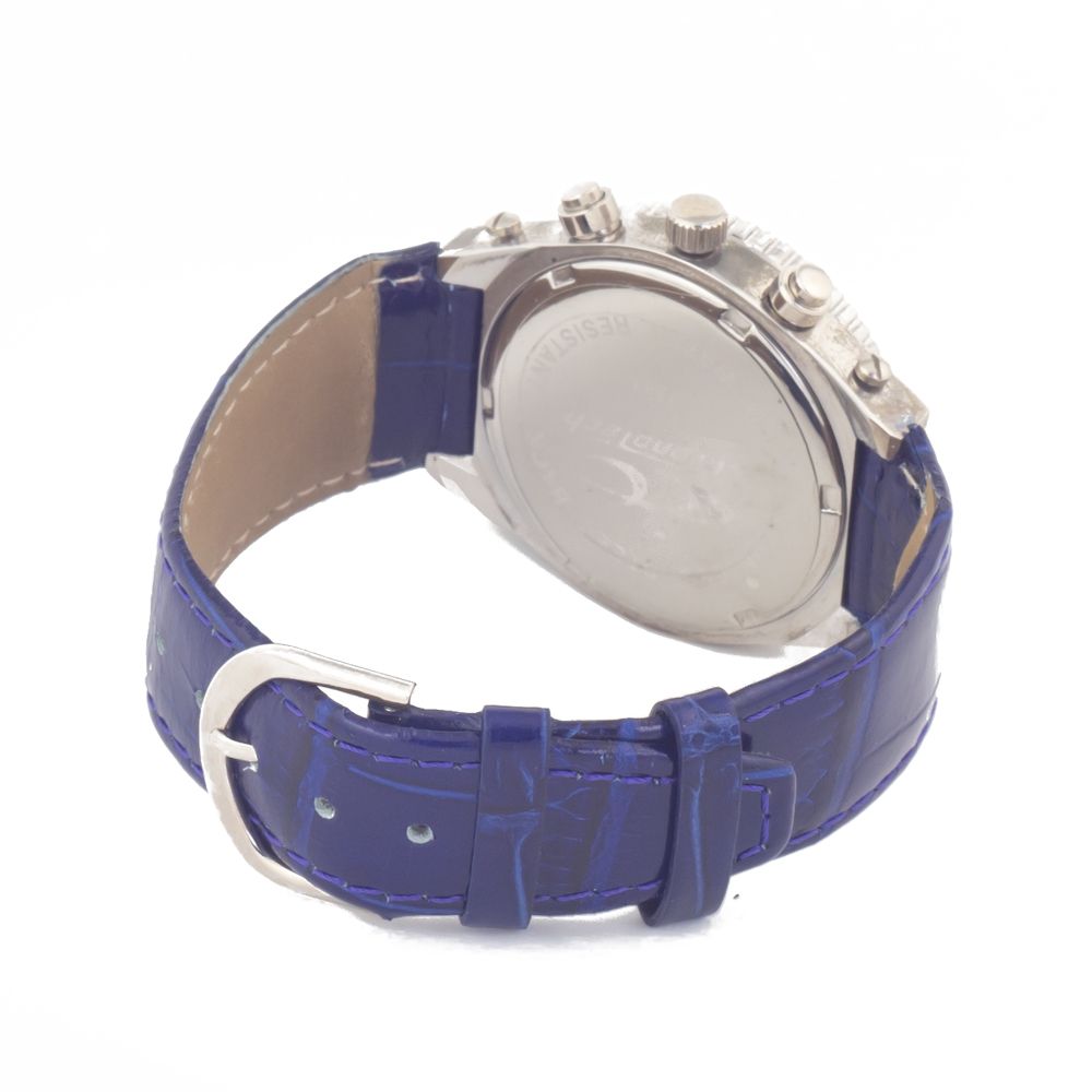 Chronotech Watch, Analogue Display, Blue Leather Strap
