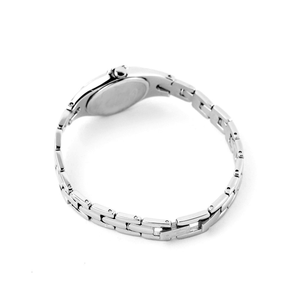 Chronotech Women's Watch, Pink Dial, Silver Steel Bracelet