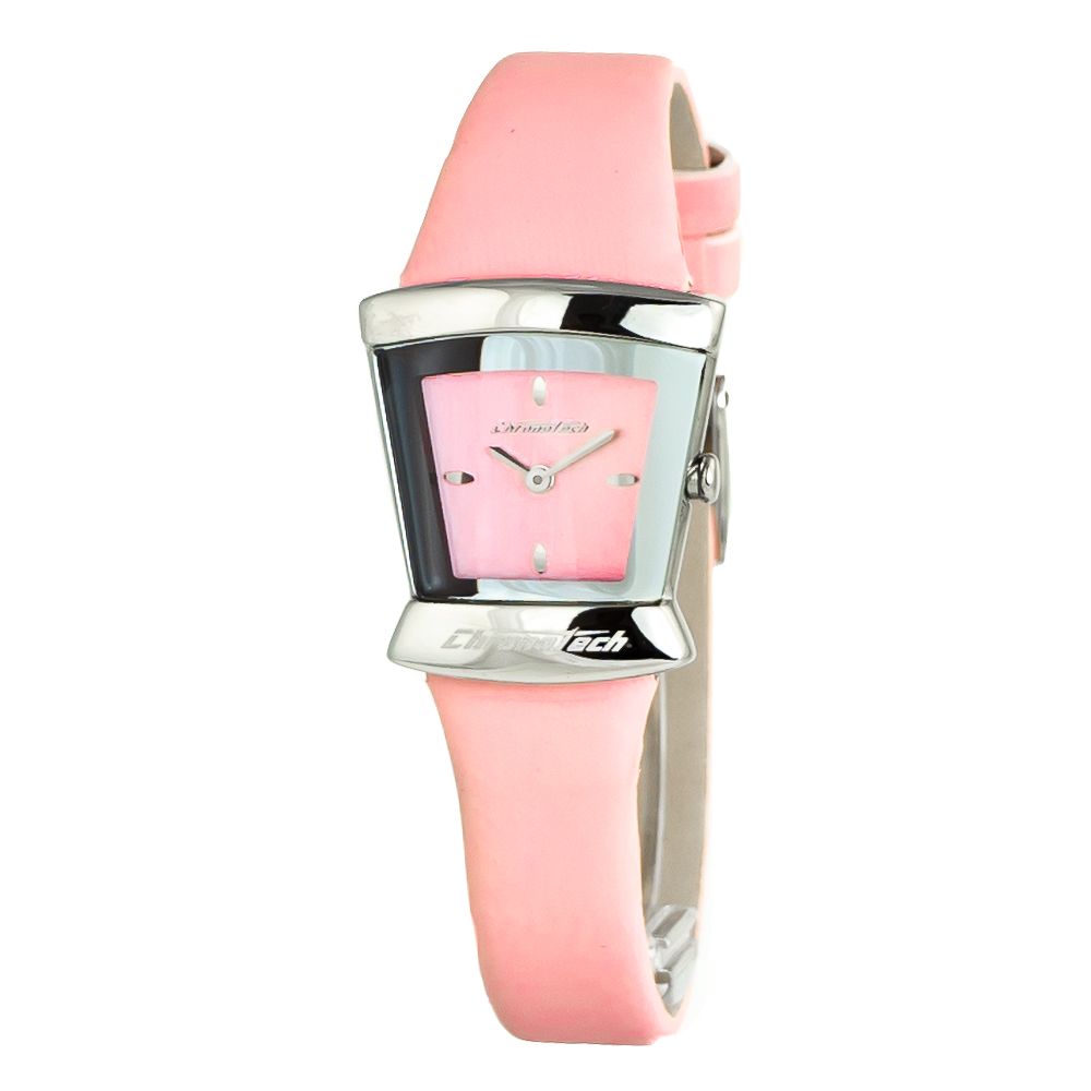 Chronotech Women's Watch, Chic Pink Dial, Multicolour Leather Strap