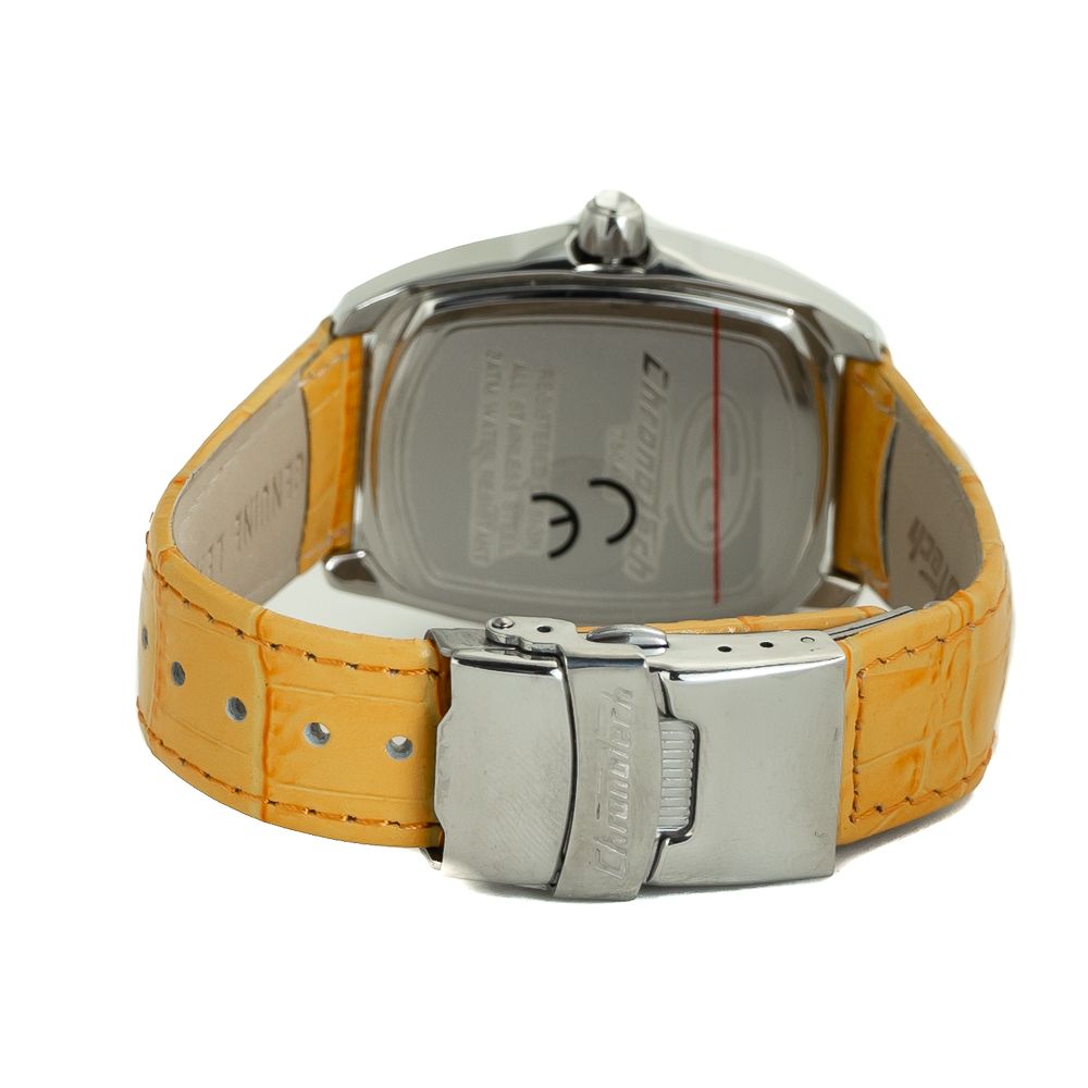 Chronotech Women’s Watch, Bold Orange Dial, Orange Leather Strap