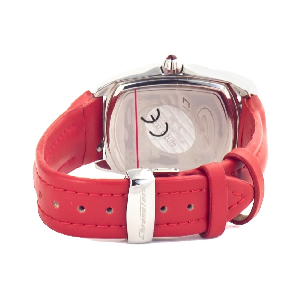 Chronotech Women's Watch, Red Dial, Red Leather Strap