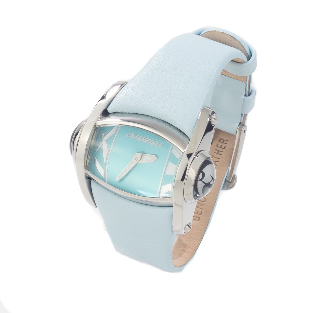 Chronotech Men's Watch, Bold Blue Dial, Blue Leather Strap