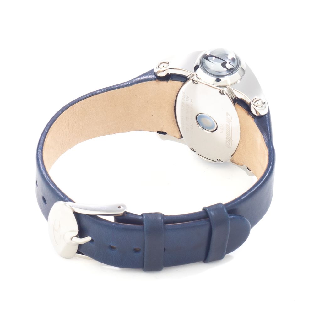 Chronotech Watch, Blue Dial, Blue Leather Strap