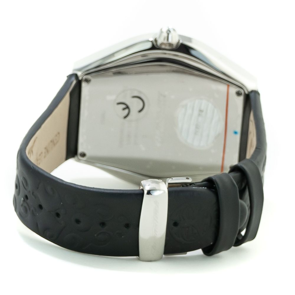 Chronotech Men’s Watch, Analog Dial, Black Leather Strap
