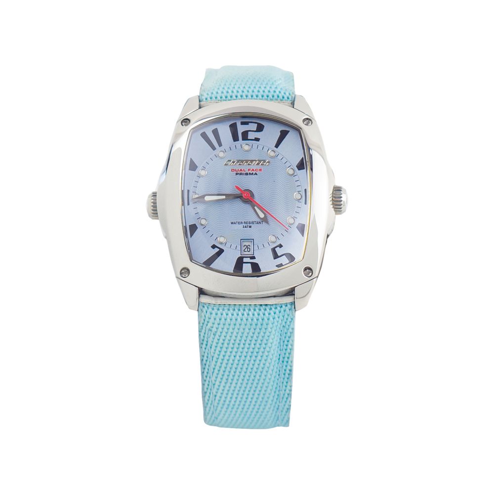Chronotech Women's Watch, Bold Blue Dial, Blue Leather Strap