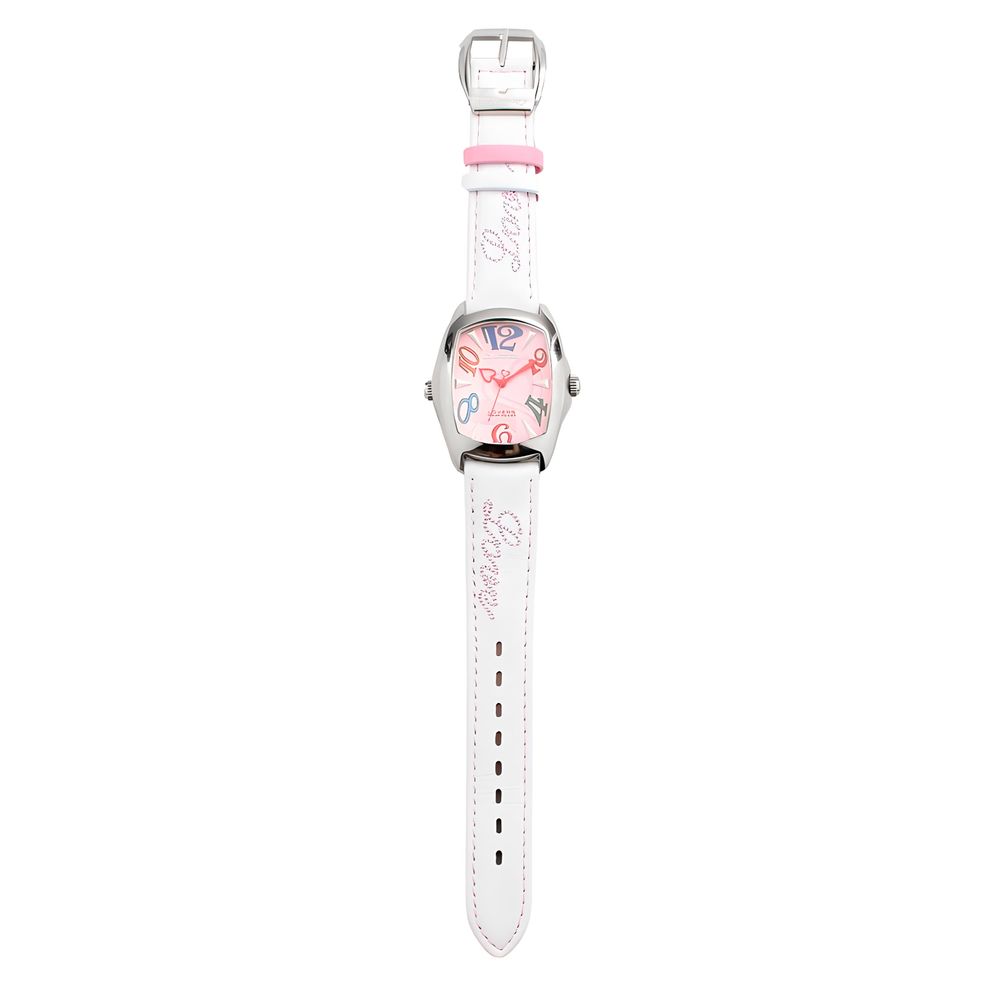 Chronotech Women's Watch, Reversible Design, Pink Leather Strap