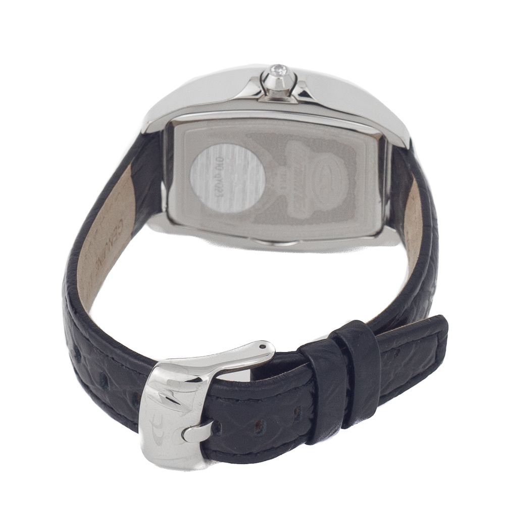 Chronotech Watch, Bold Design, Black Leather Strap