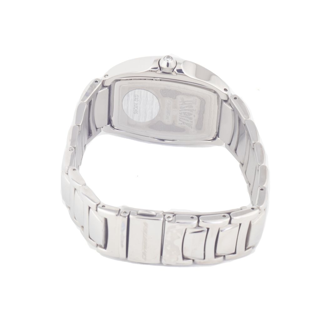 Chronotech Women's Watch, Sleek Black Dial, Silver Steel Bracelet