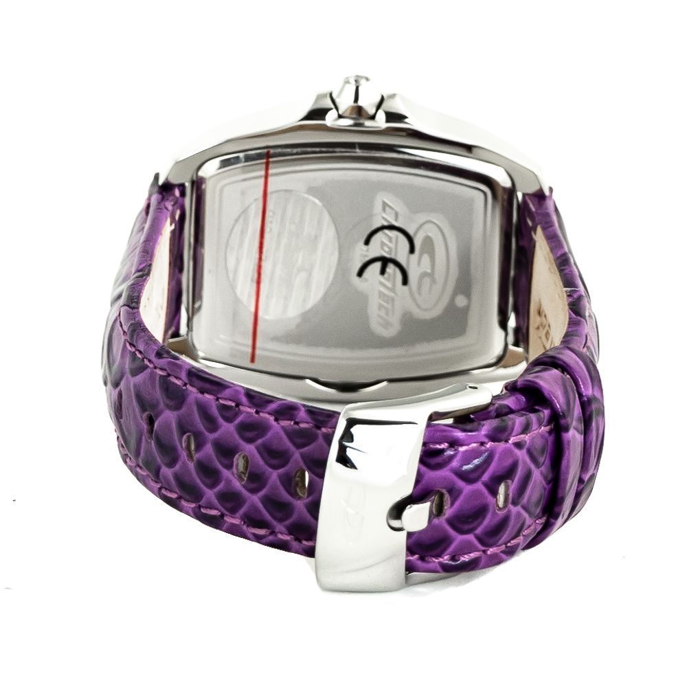 Chronotech Women's Watch, Purple Dial, Violet Leather Strap