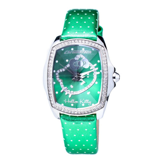 Chronotech Watch, Green Dial, Green Leather Strap