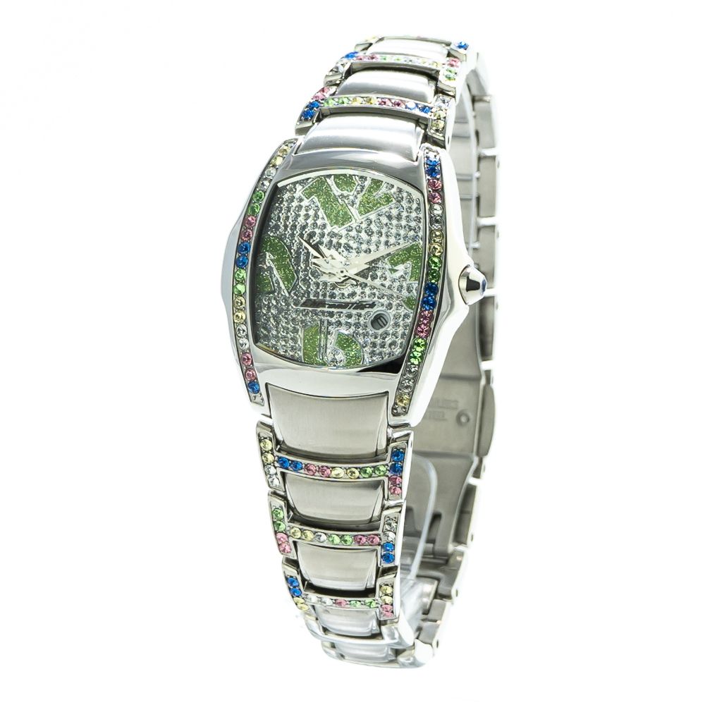 Chronotech Watch, Sport Chic Design, Silver Steel Bracelet