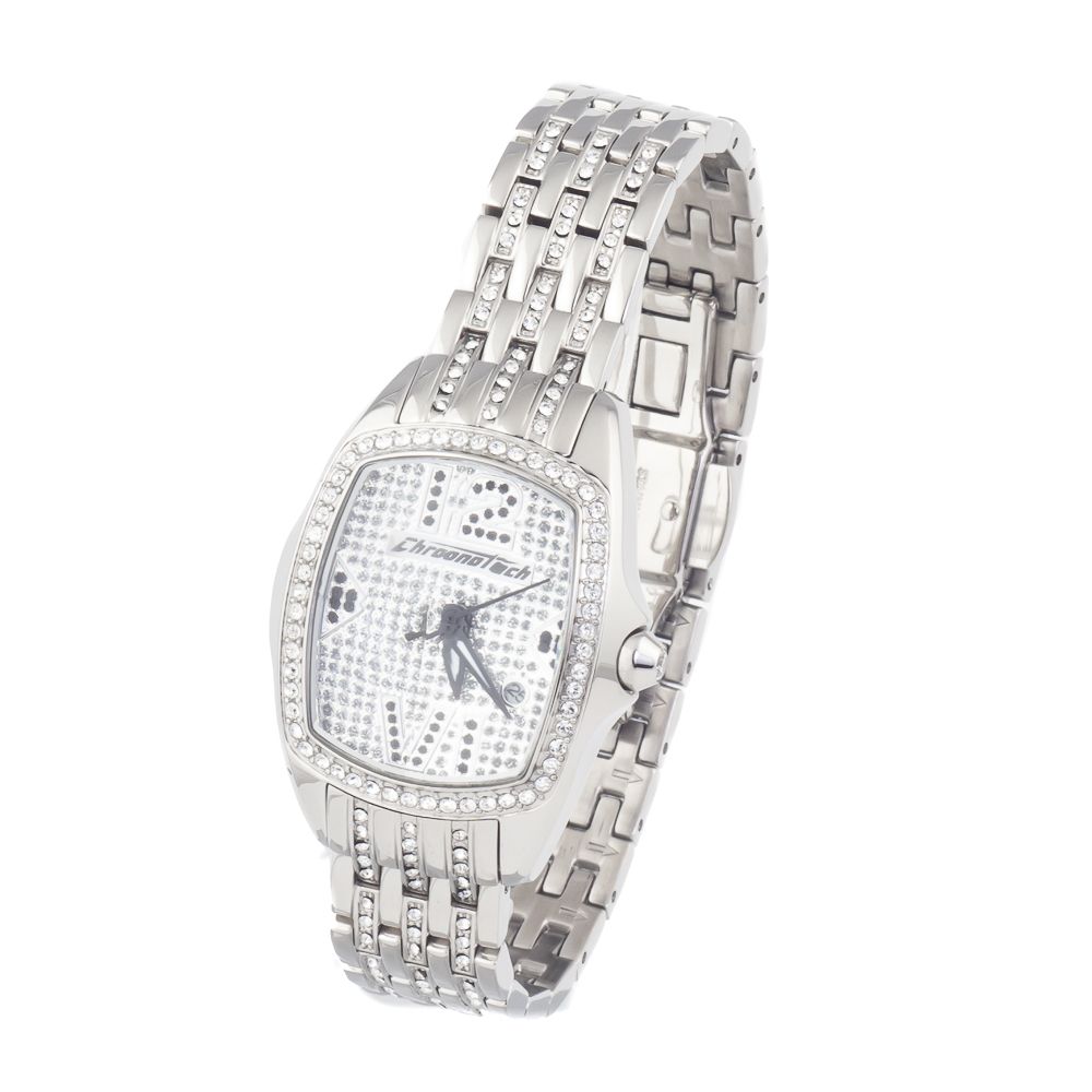 Chronotech Women's Watch, Analog Silver Dial, Silver Steel Bracelet