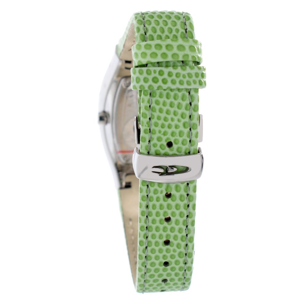 Chronotech Watch, Striking Green Dial, Green Leather Strap