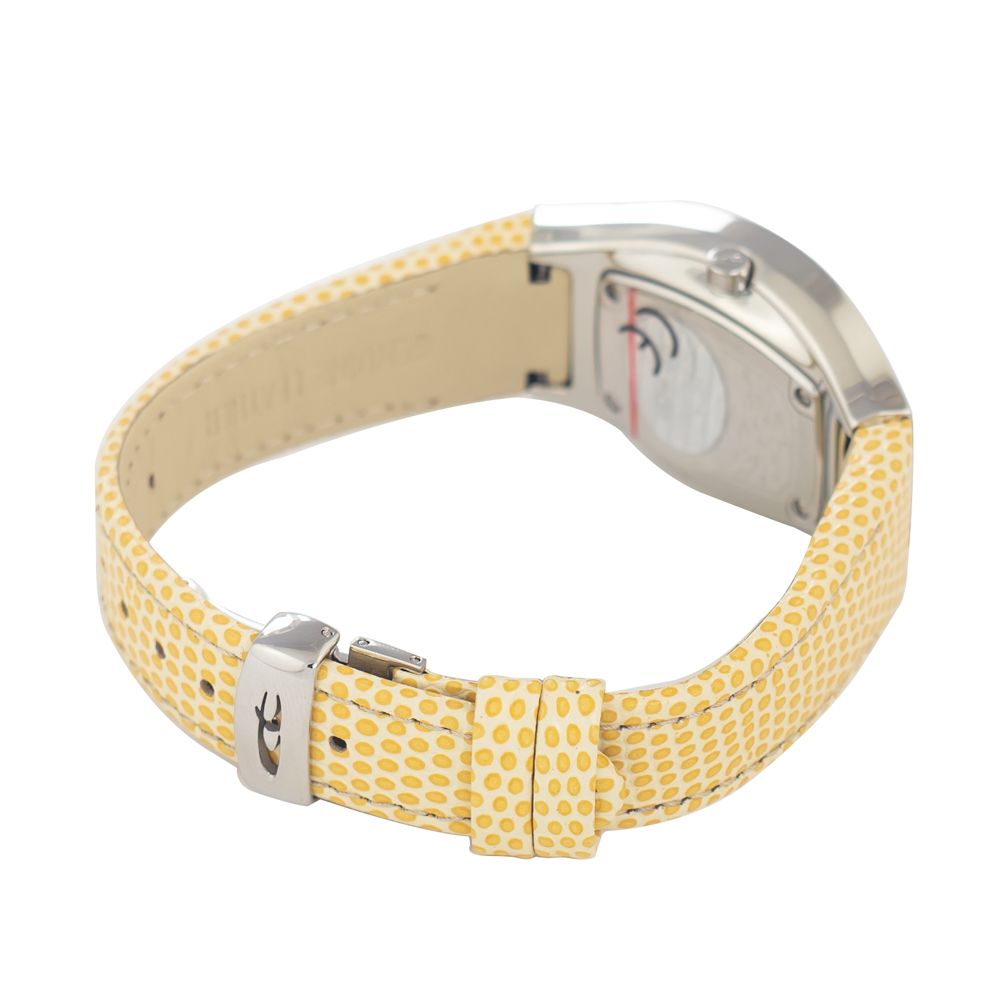 Chronotech Women's Watch, Striking Yellow Dial, Yellow Leather Strap