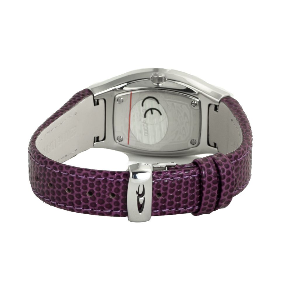 Chronotech Women's Watch, Bold Purple Dial, Violet Leather Strap