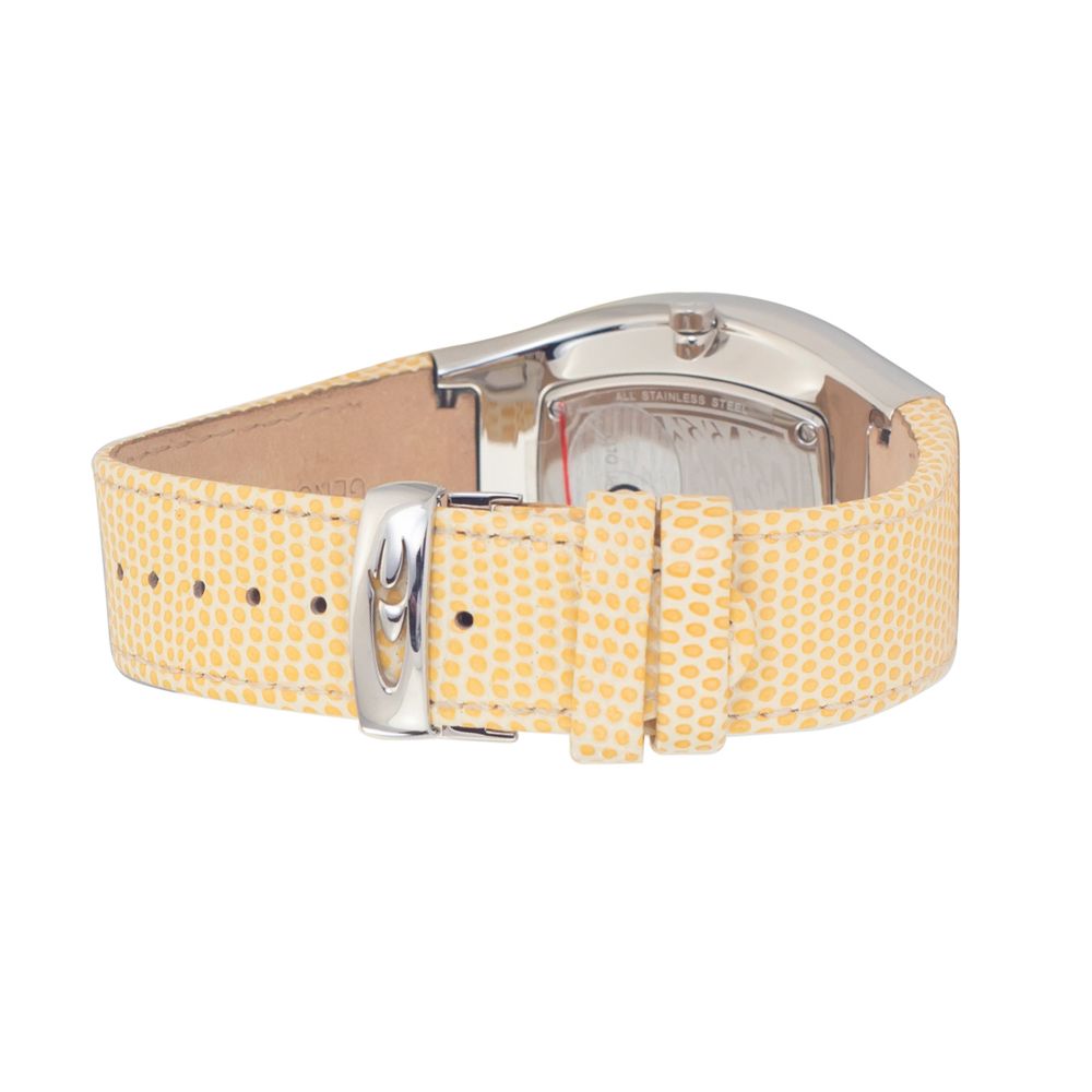 Chronotech Women's Watch, Bold Yellow Dial, Yellow Leather Strap