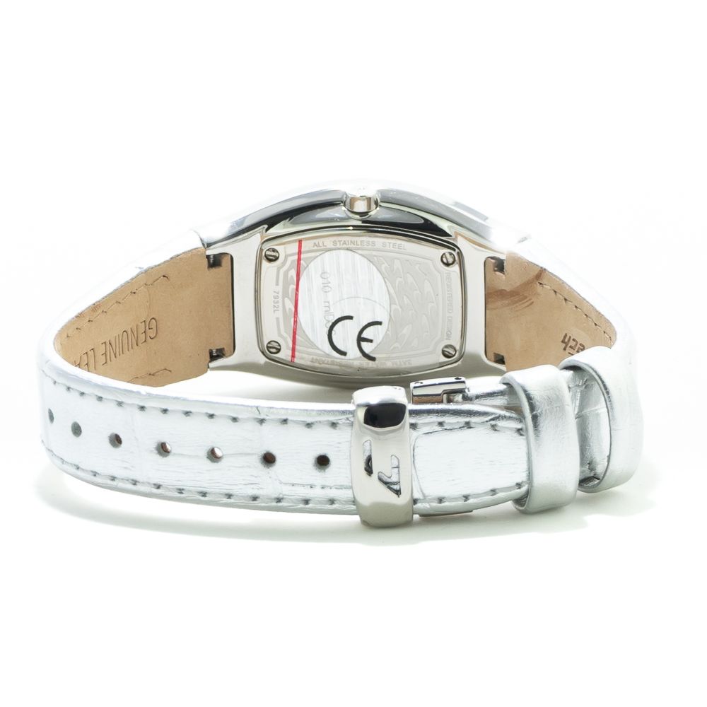 Chronotech Women's Watch, Silver Dial, Leather Strap