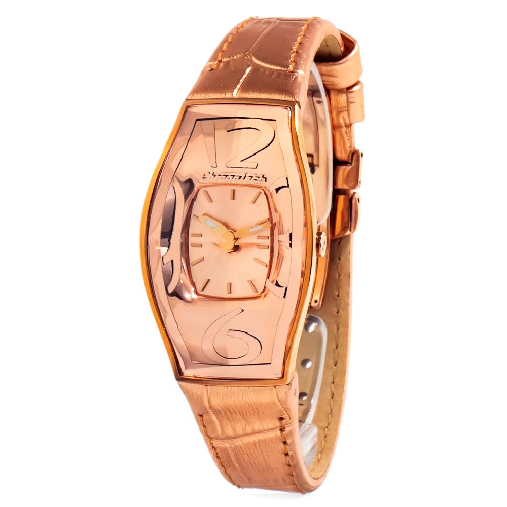 Chronotech Women's Watch, Bold Pink Dial, Leather Strap