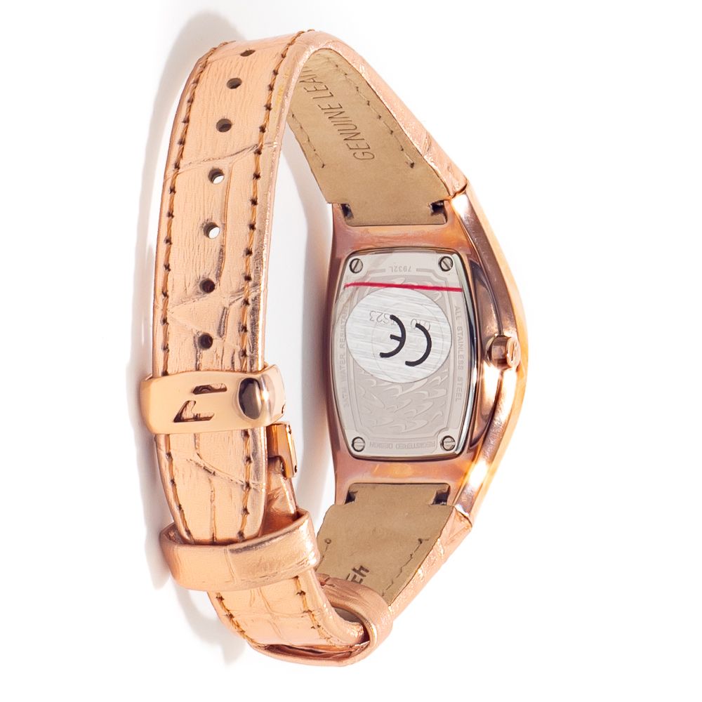 Chronotech Women's Watch, Bold Pink Dial, Leather Strap