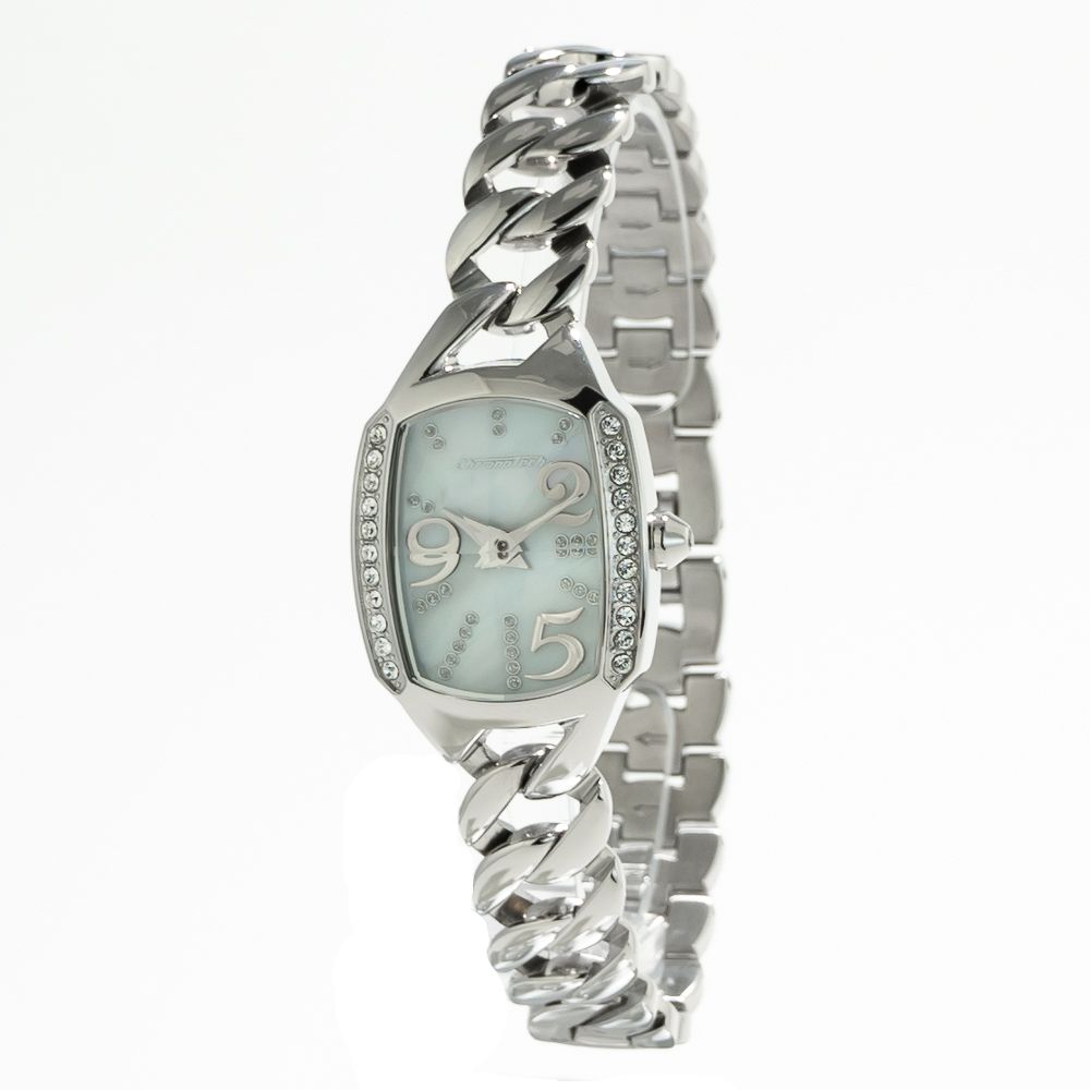Chronotech Women's Watch, Pearl Dial, Silver Steel Bracelet
